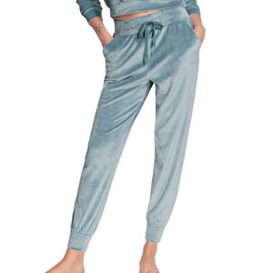 Victoria's Secret Sage Ribbed Velour Jogger Pants Women's Size Small